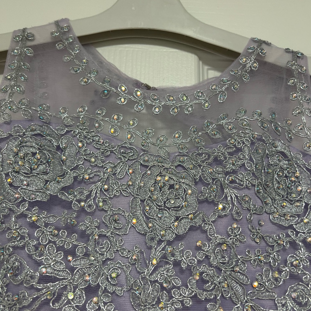 Purple & silver  Formal Dress - Picture 3 of 8